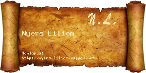 Nyers Liliom névjegykártya